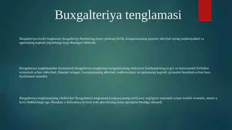 Buxgalteriya Balansi Ko'Rsatgichlari 2