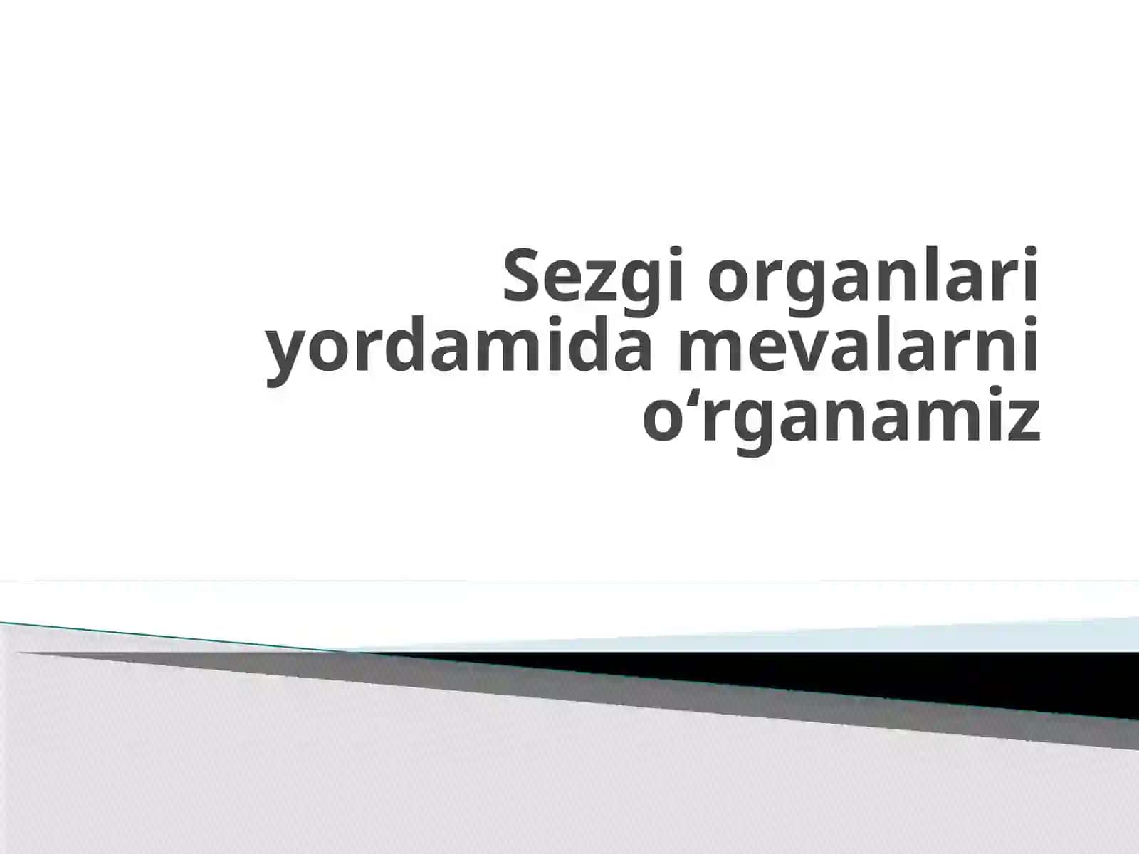 Sezgi organlari yordamida mevalarni o‘rganamiz 2