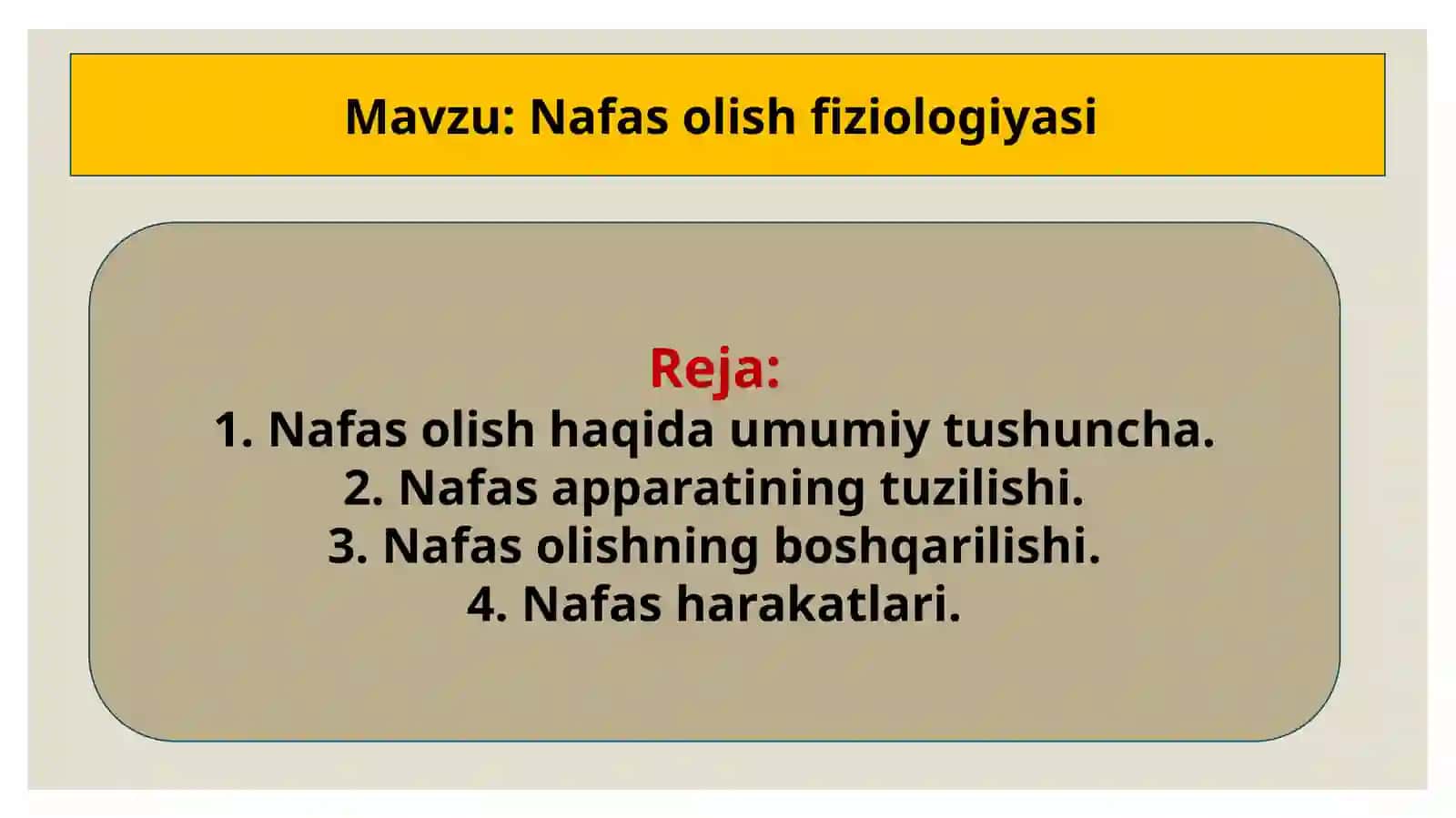 Nafas olish fiziologiyasi 2