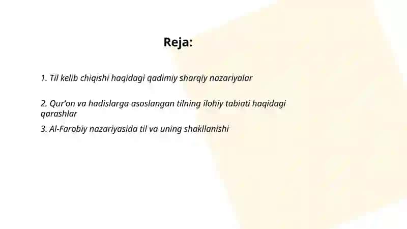 Sharq mutafakkirlarining til shakllanishiga oid qarashlari 2