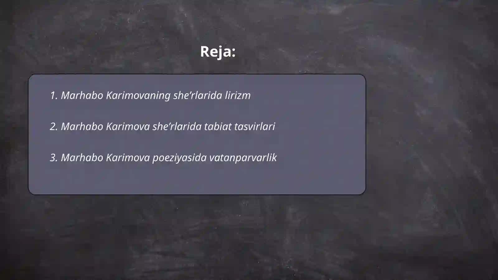 Marhabo Karimova sheʼrlaring oʼziha xos xususiyatlari 2