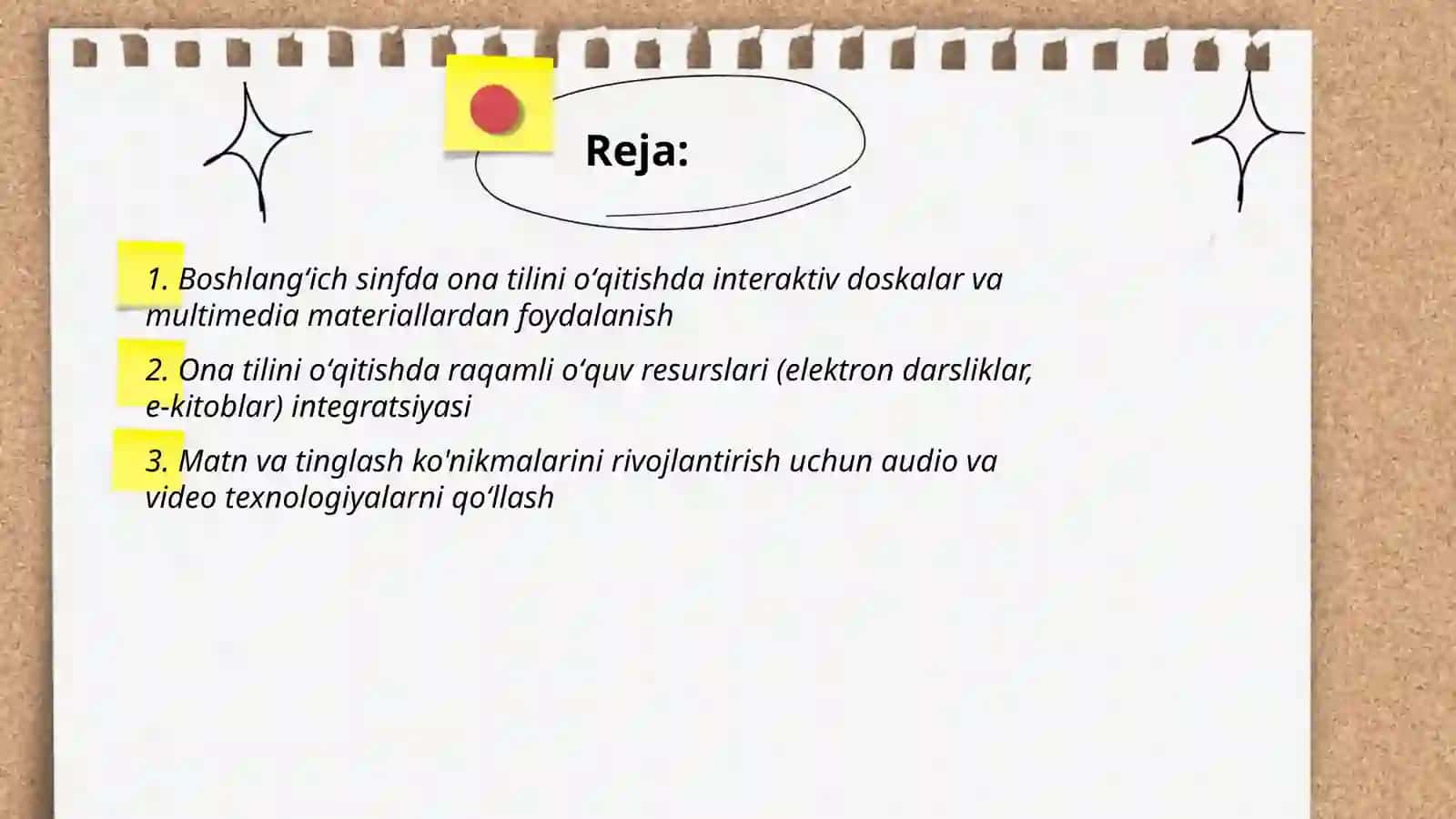 Boshlangʻich sinfda ona tilini oʻqitishda innovatsion texnologiyalar 2