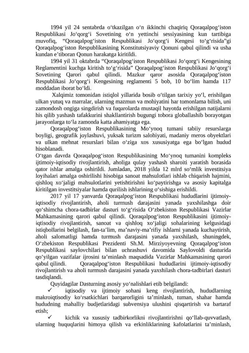 Mustaqillik yillarida Qoraqalpog‘iston Respublikasi 2