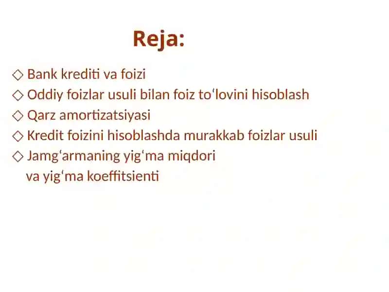 Sonli ketma-ketliklarnig iqtisodiyotda qo'llanilishi 2