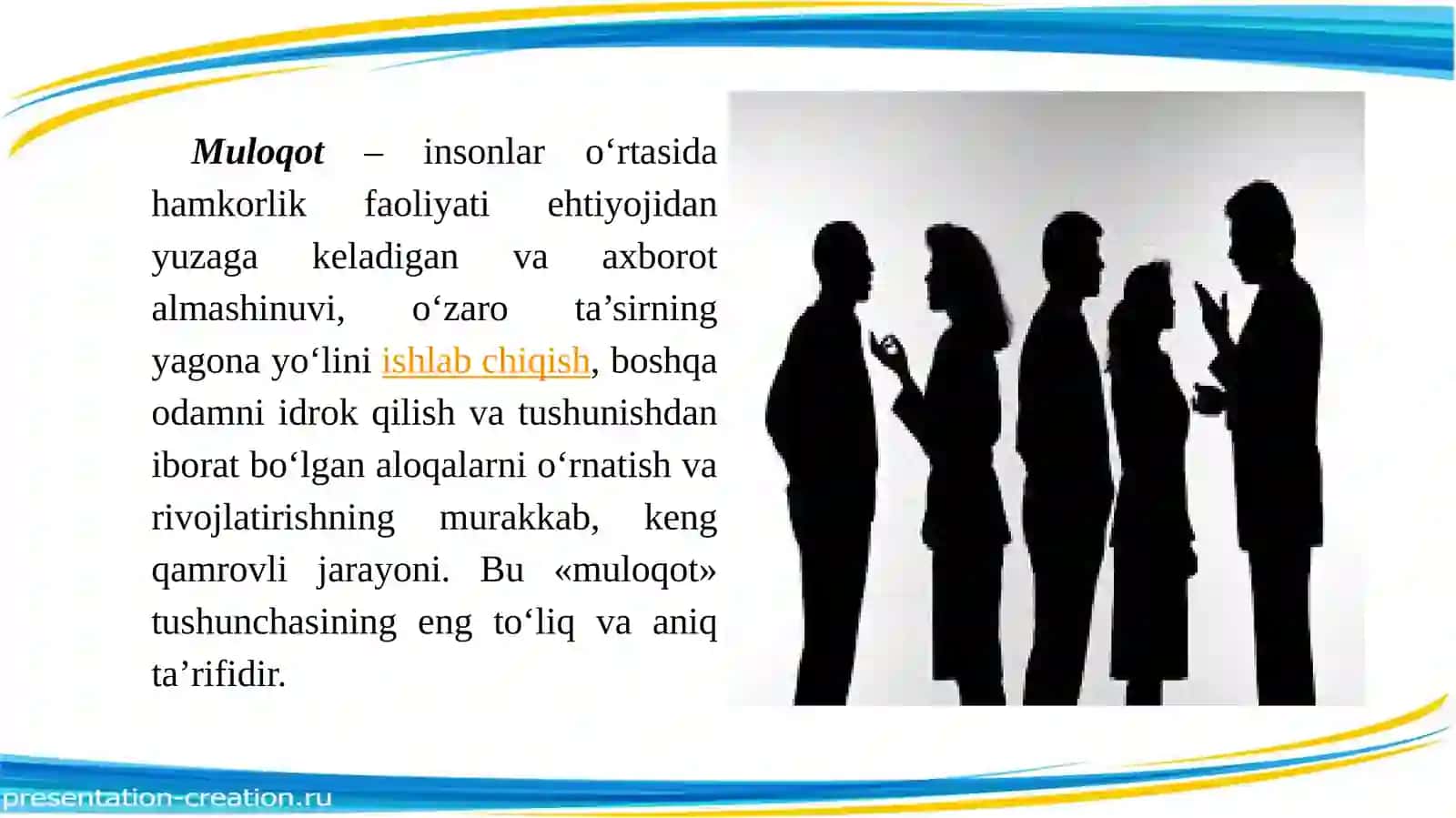 Sohada o‘zbek tilida muloqot va kommunikatsiya jarayoni. Yozma va og‘zaki muloqot va uning  xususiyatlari 2