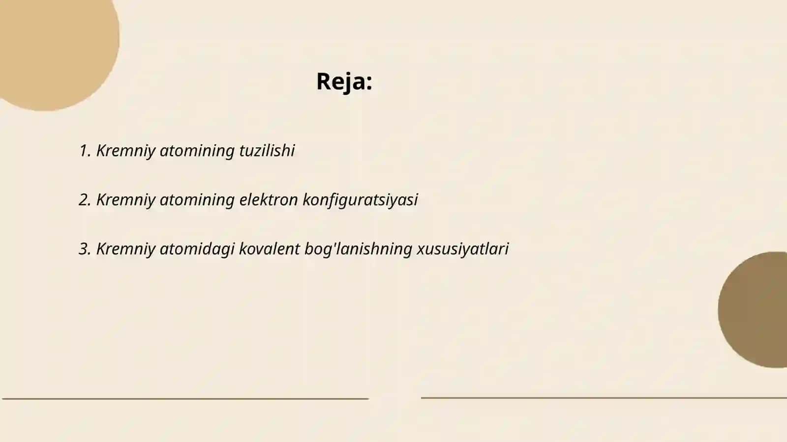 Kremniy atomining kovalent bogʻlanish manzarasining maketini tayyorlash 2