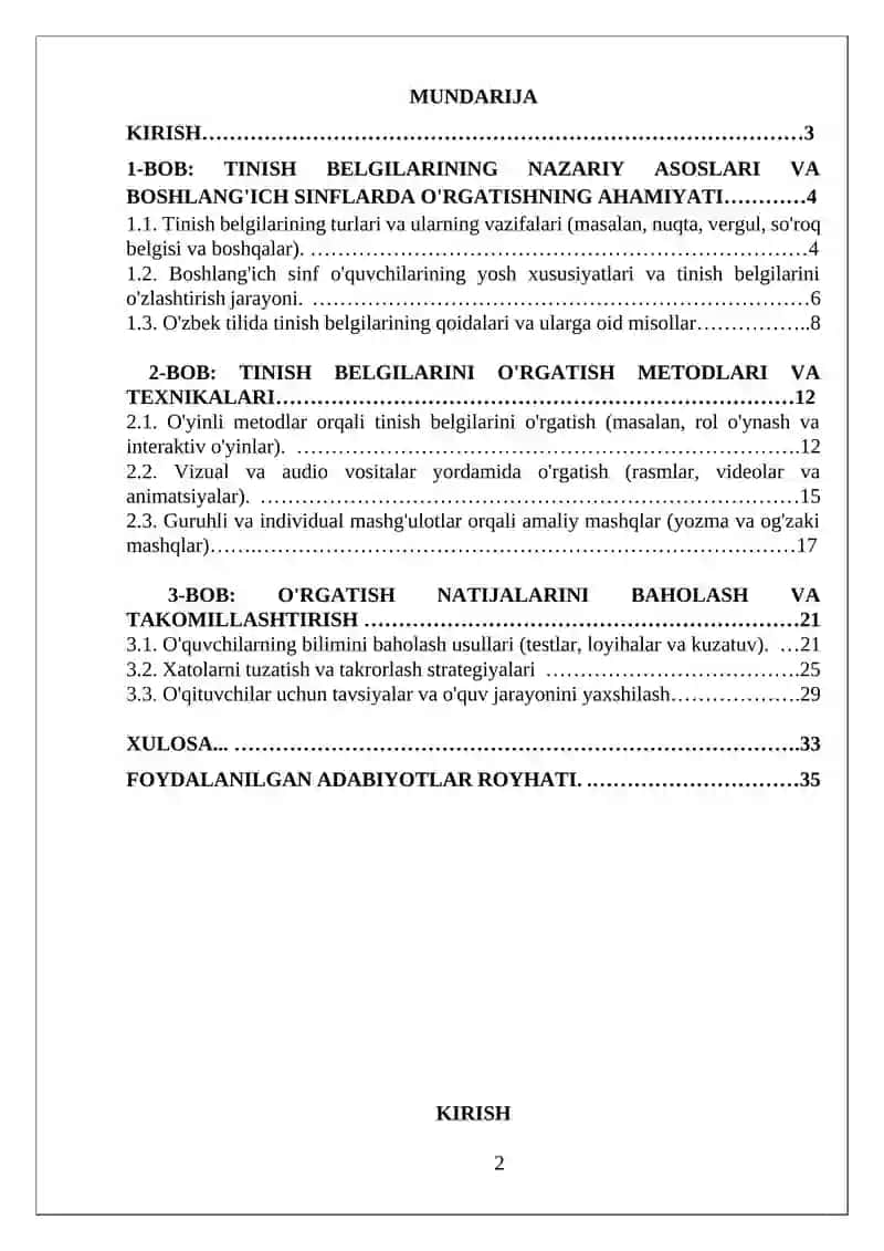 Boshlang‘ich sinflarda tinish belgilarini o‘rgatish metodikasi 2