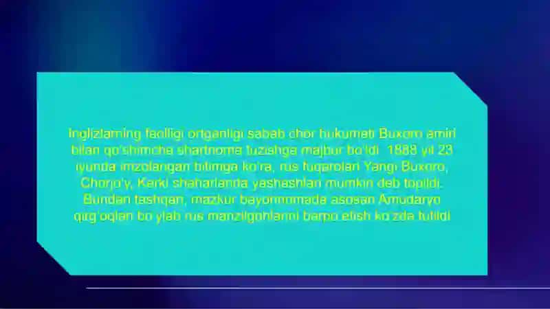 Sharqiy Buxoroda Rossiya imperiyasi tayanch punktlarining qurilishi 2