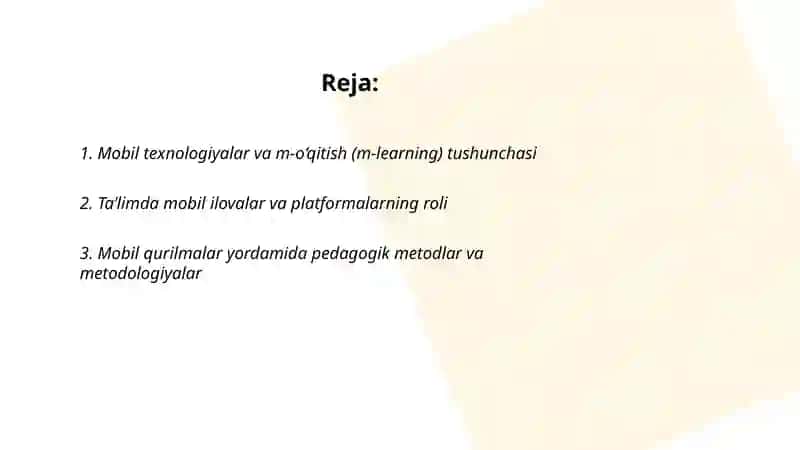 Mobil texnologiyalarning ta’lim tizimidagi qo‘llanilishi 2