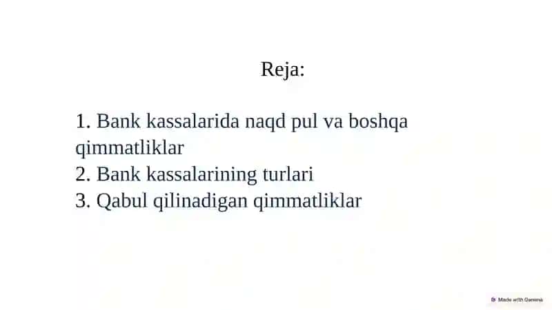 Bank kassalarida naqd pul va boshqa qimmatliklarni saralash va saqlash 2
