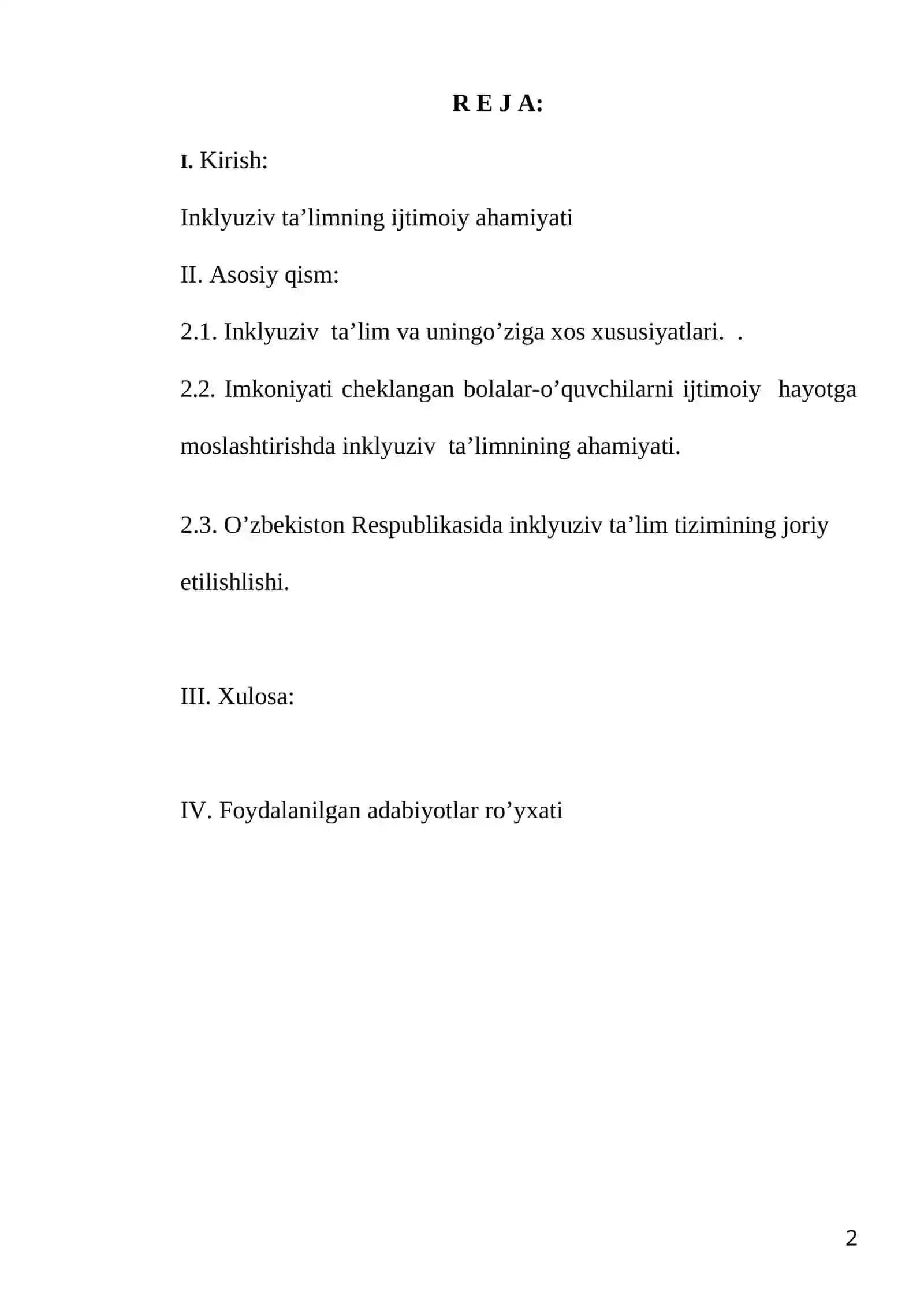 Inklyuziv va Integratsion ta’lim mohiyati 2