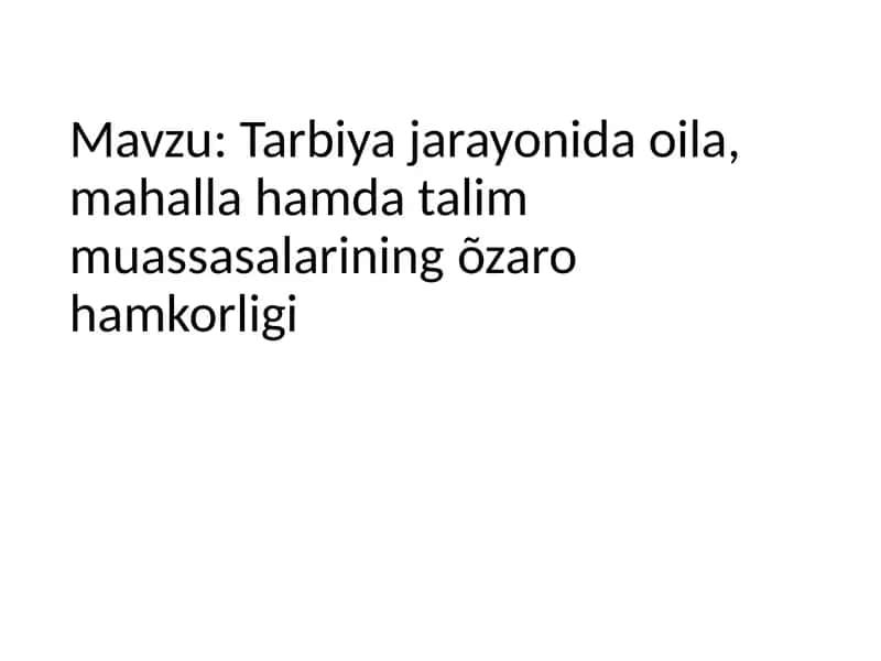Abdullayeva Mõtabarning tarbiya fanidan tayyorlagan slayd 2