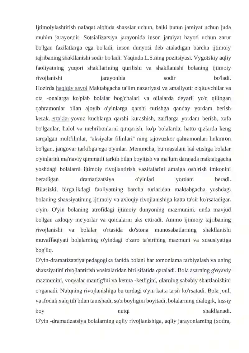 Maktabgacha ta'lim yoshidagi bolalarga ta'lim - tarbiya berishda ijodiy o‘yinlarning pedagogik ahamiyati 2