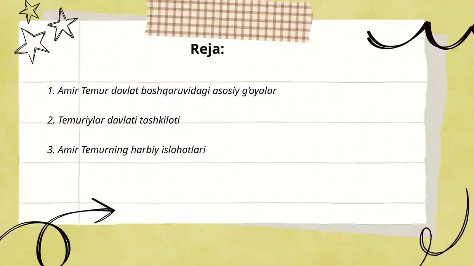 Amir Temur davlatining boshqaruvi 2