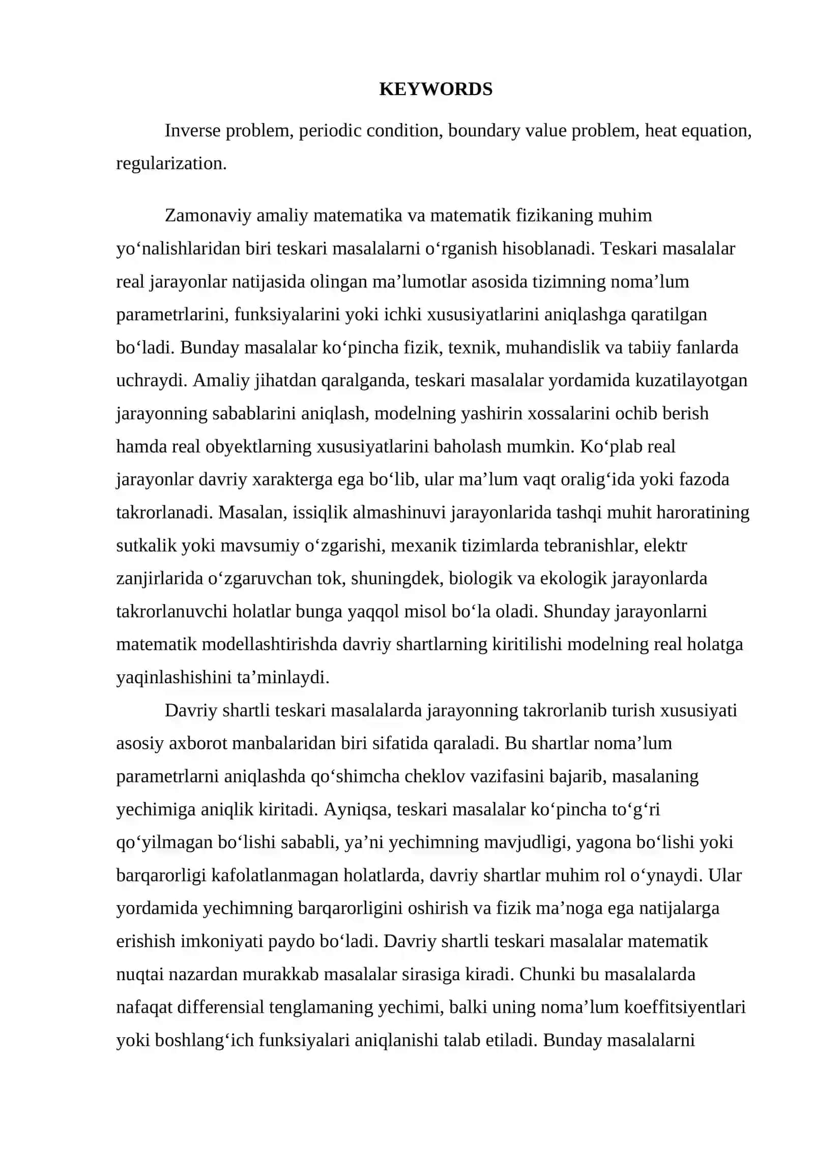 DAVRIY SHARTLI TESKARI MASALA 2