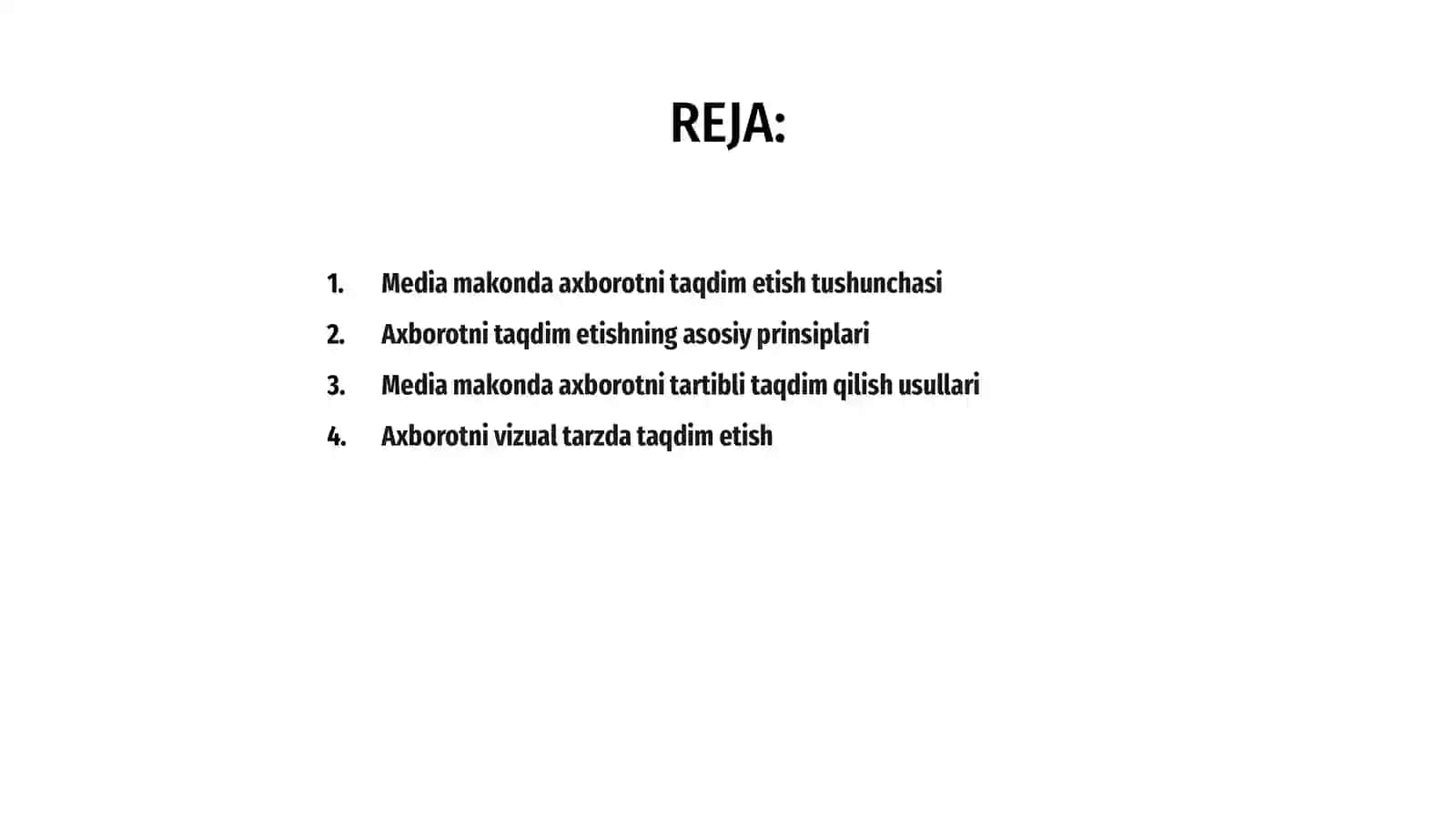 Media makonda axborotni taqdim etish 2