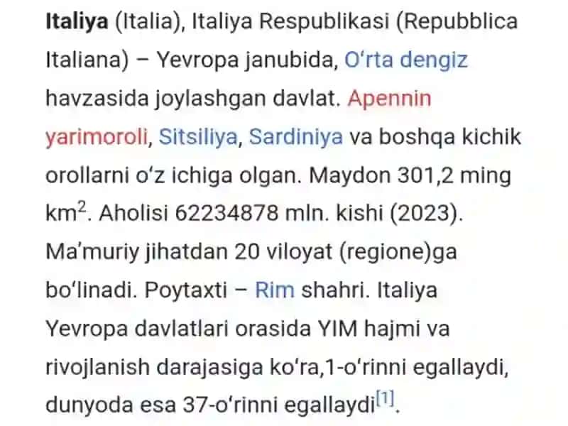 Italyaning makro iqtisodiy koʻrsatkichlari tahlili 2
