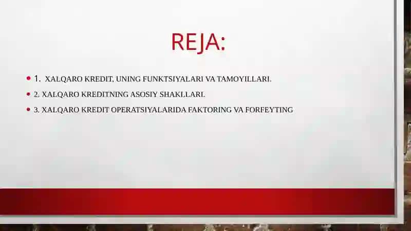 Xalqarokreditvainvestitsiya munosabatlarining rivojlanishi 2