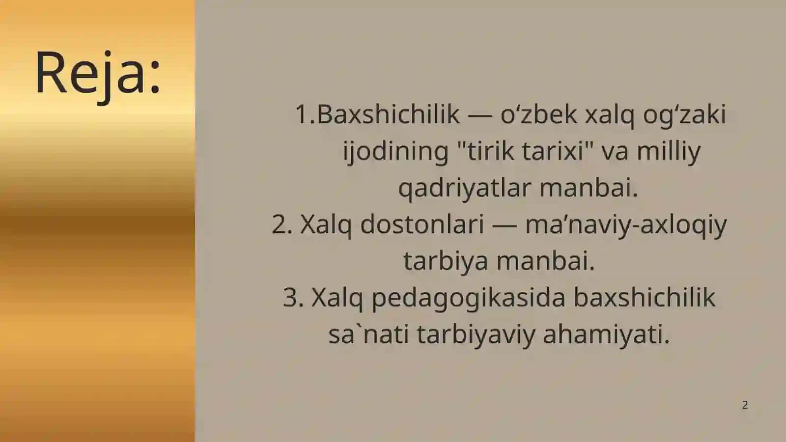 Xalq pedagogikasida baxshichilik sanʼati ahamiyati 2