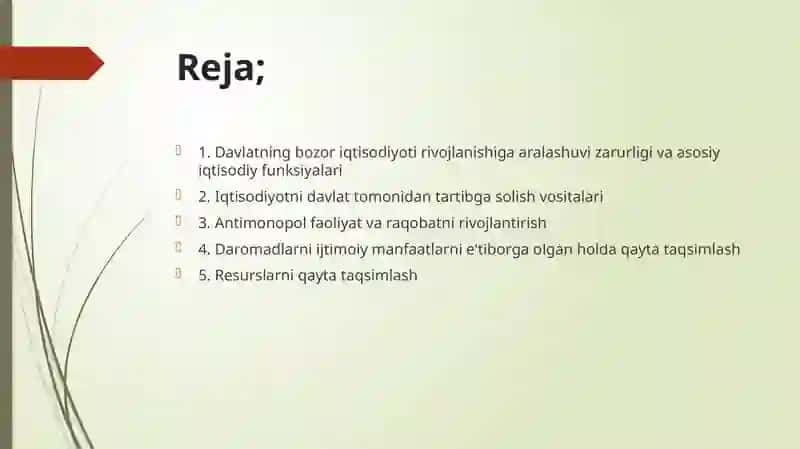 BOZOR IQTISODIYOTIDA DAVLATNING RO‘LI 2