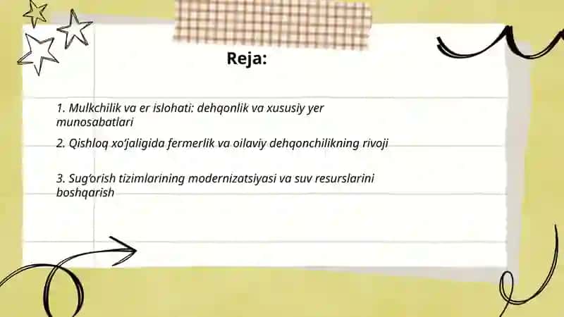 Mustaqillik yillarida qishloq xo‘jaligi va sanoat sohasidagi o‘zgarishlar. 2