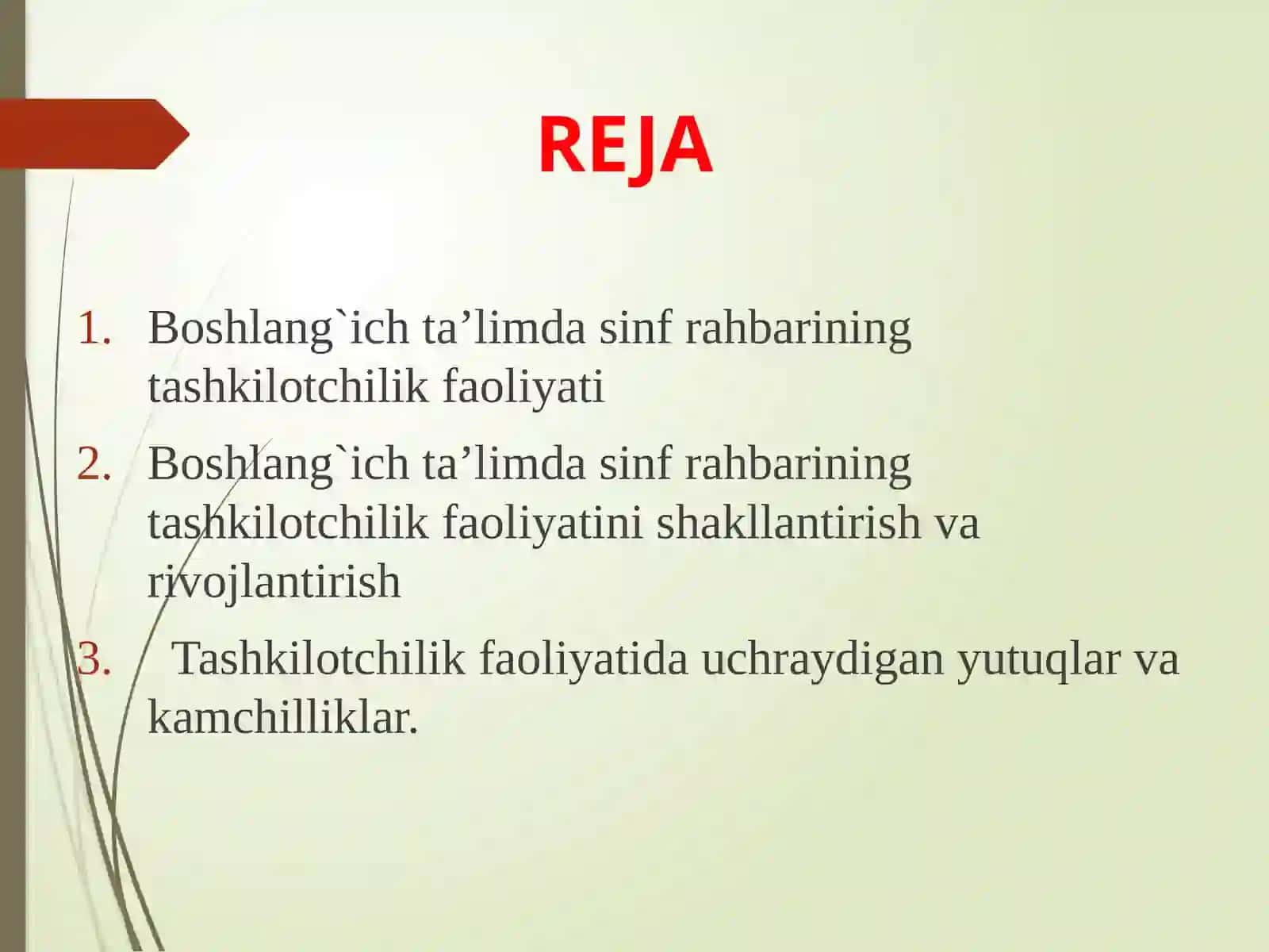 Boshlang`ich sinf rahbarining ish faoliyati 2