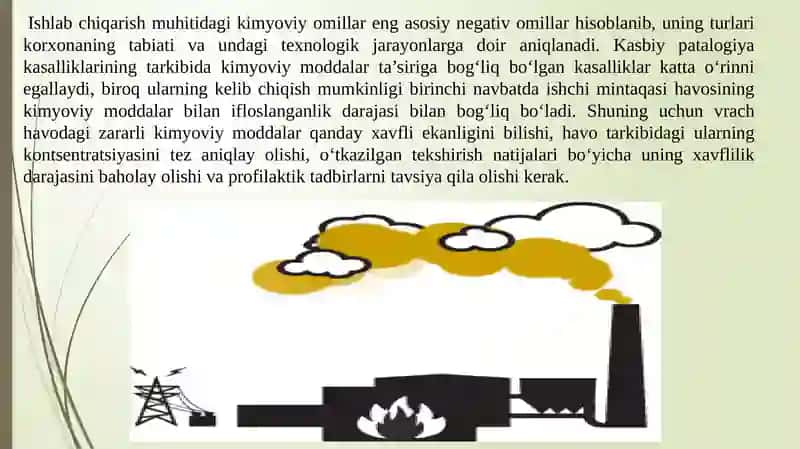 ISHCHI ZONASI HAVOSINING KIMYOVIY MODDALAR BILAN IFLOSLANGLANLIGINI TEKSHIRISH VA BAHOLASH 2