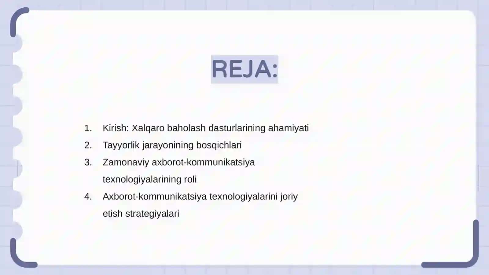 Xalqaro baholash dasturlari haqida 2