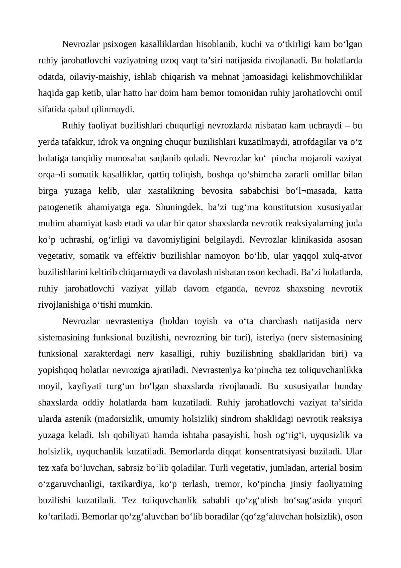 Nevroz — og‘ir ruhiy kasallik 2