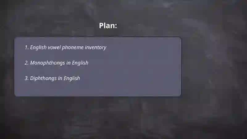 Vowel phonemes 2