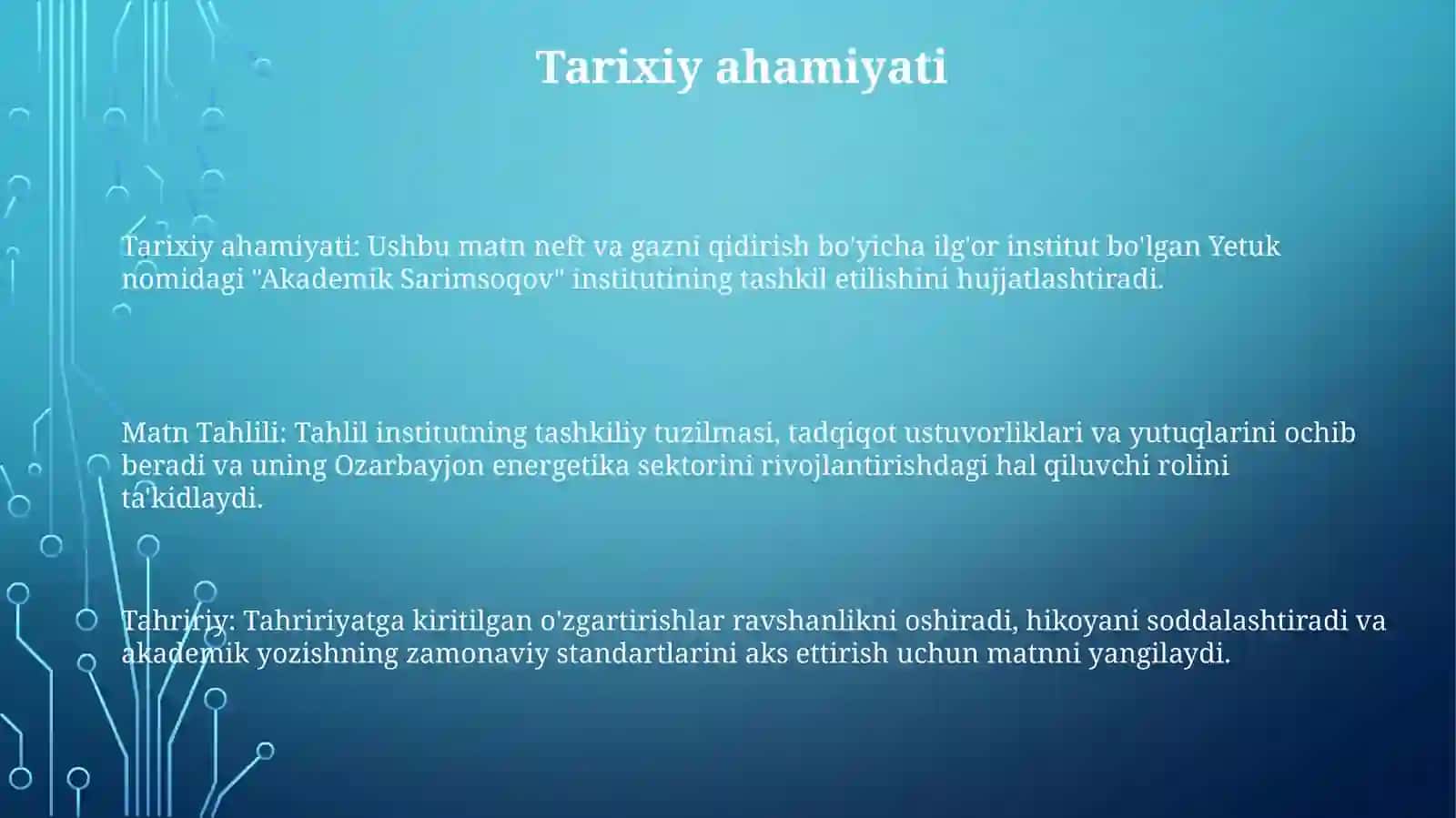 "Akademik Sarimsoqov" Matni 2
