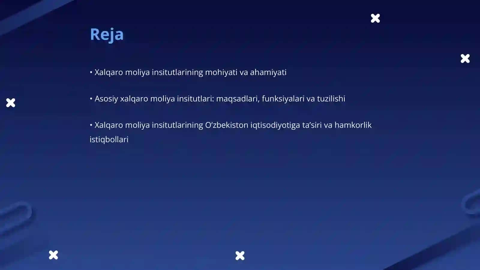 Xalqaro moliya insitutlari,ularning maqsadi va funksiyalari 2