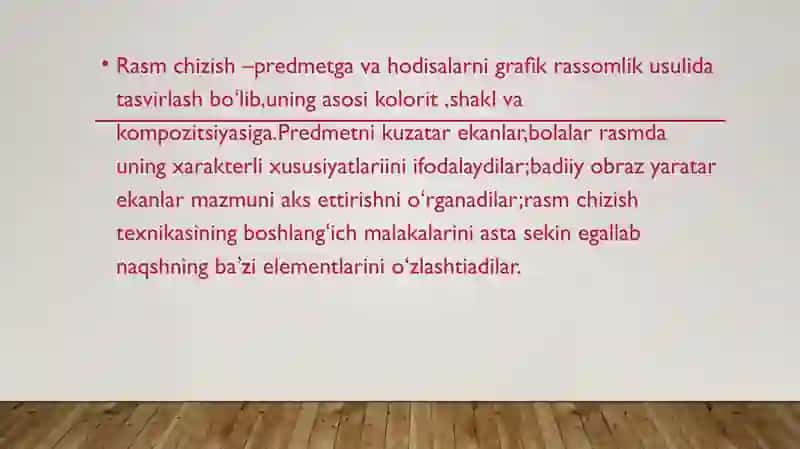 Maktabgacha yoshdagi bolalarni rasm chizishga oʻrgatish 2
