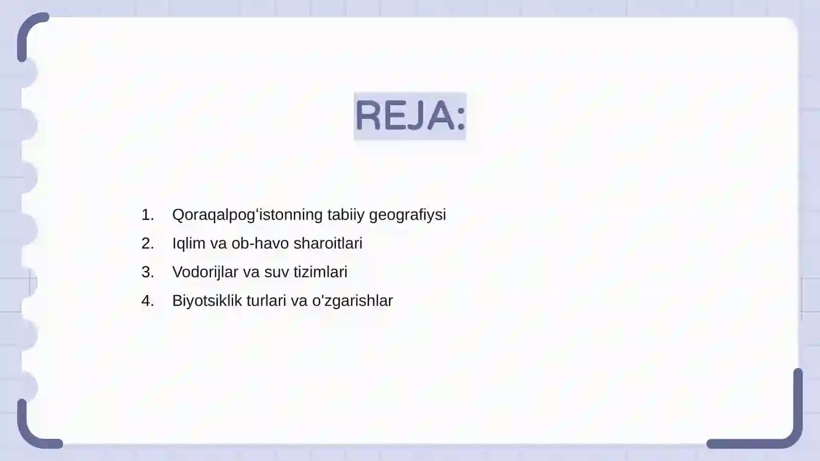 Qoraqalpogʻistonning tabiiy sistemalari va ulardagi oʻzgarishlar 2