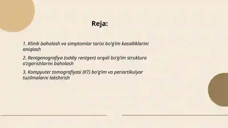 Boʻgʻim kasalliklarini zamonaviy tekshirish usullari 2