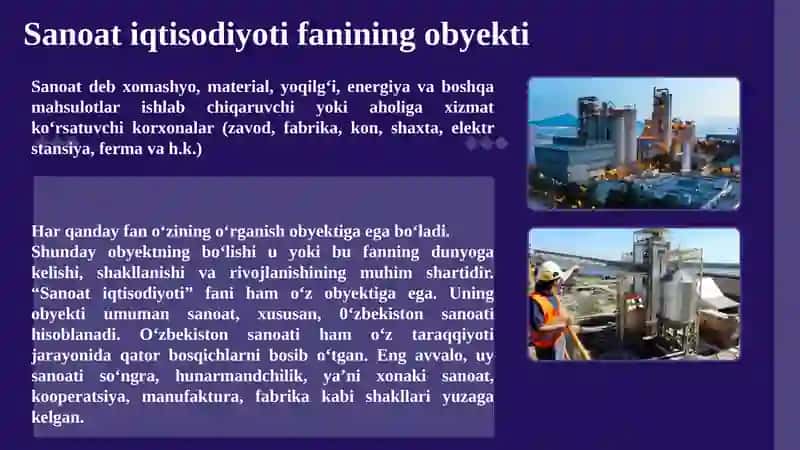 Sanoat iqtisodiyoti fanining predmeti vazifalari. Sanoat iqtisodiyoti fanining o‘rganish metodologiyasi va usullari 2