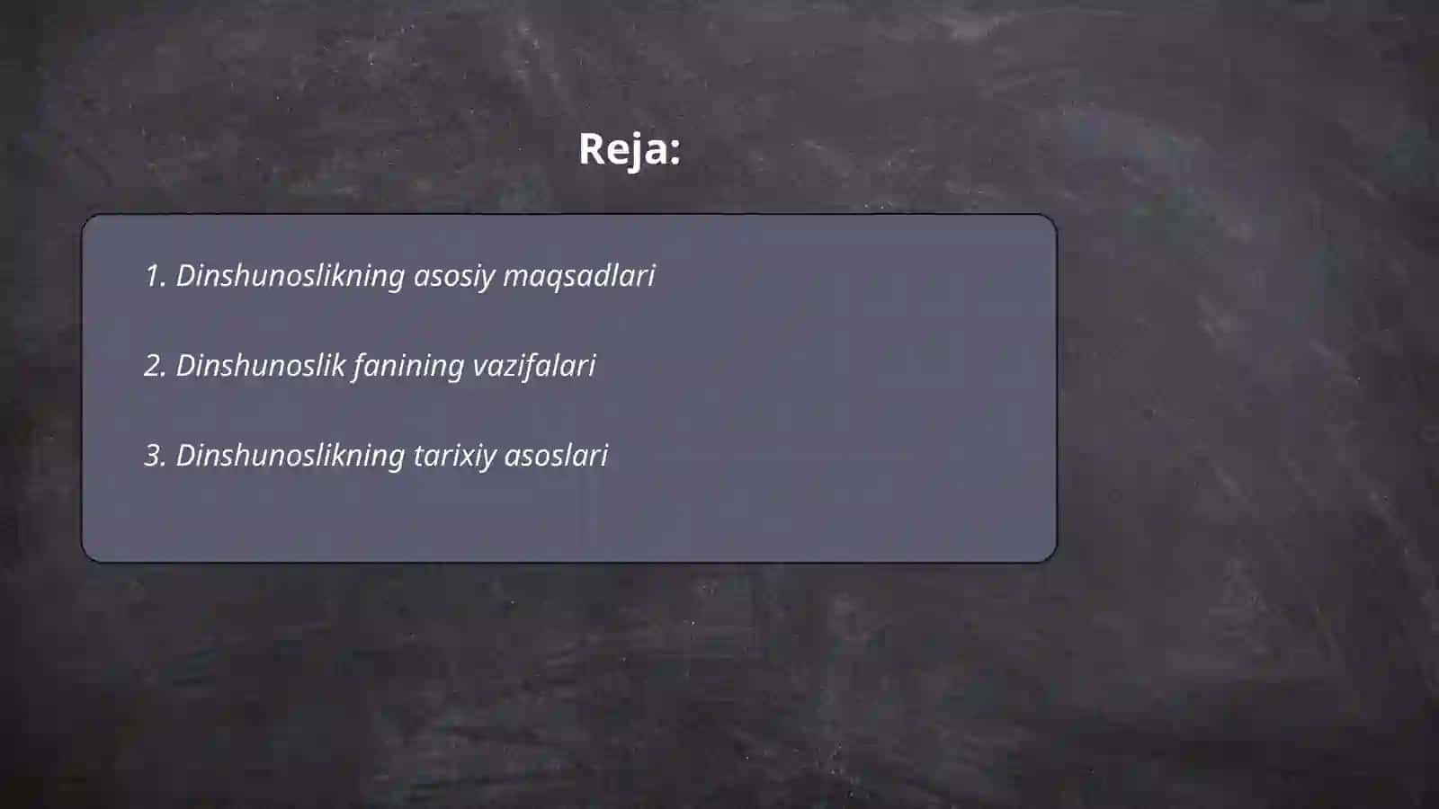 Dinshunoslik fani maqsad va vazifalari 2