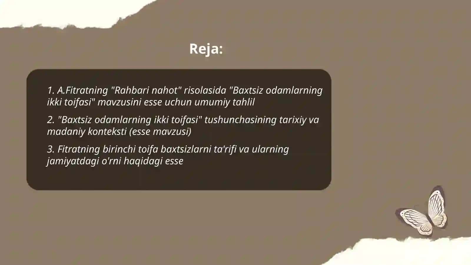 Rahbari nahot va Baxtsiz odamlarning ikki toifasi 2