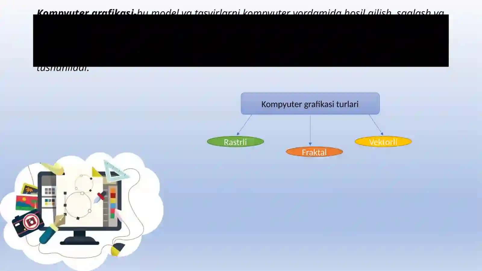 Kompyutergrafikasi, turlari va imkoniyatlari 2