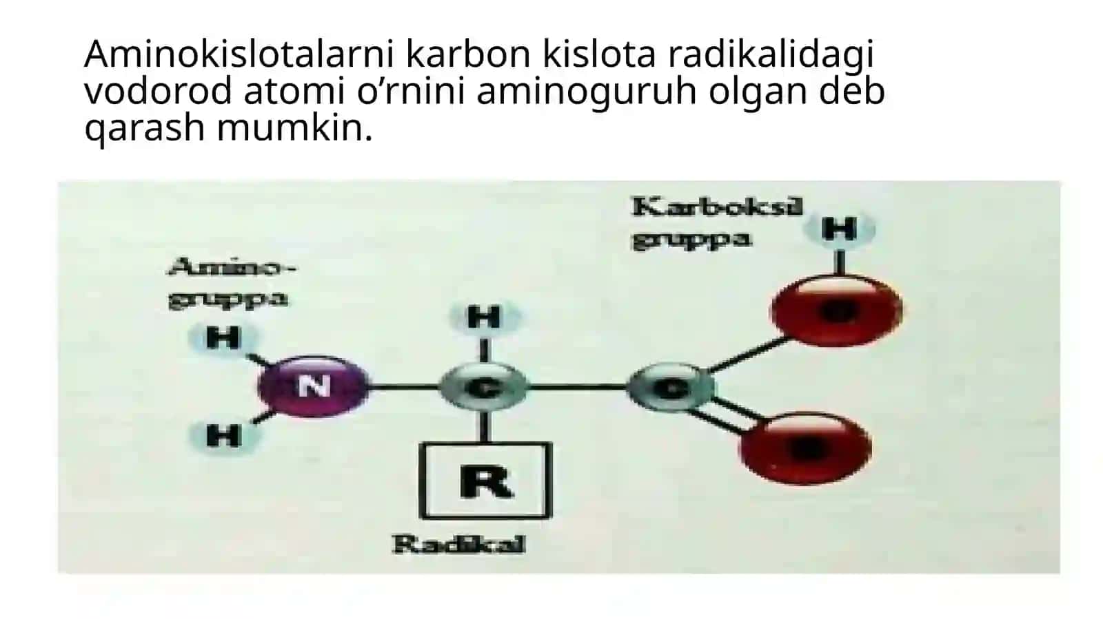 Aminokislotalar tuzilishi va xossalari 2