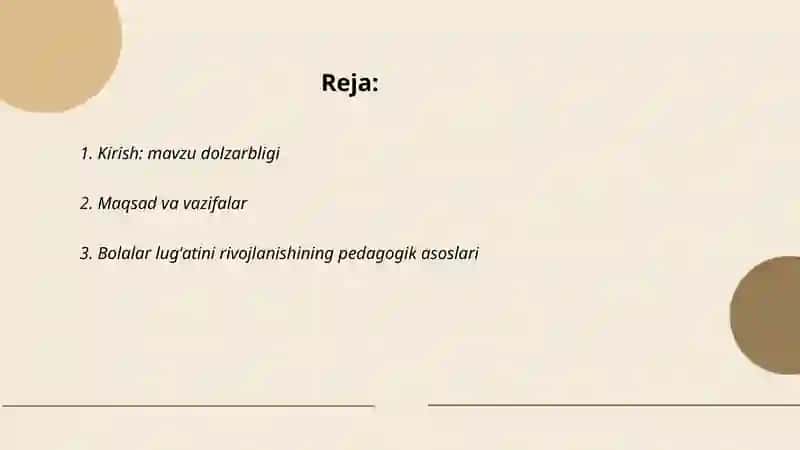 Bolalar luğatini boyitishda talimiy õyinlar mavzusiga (ppt) taqdimot 2