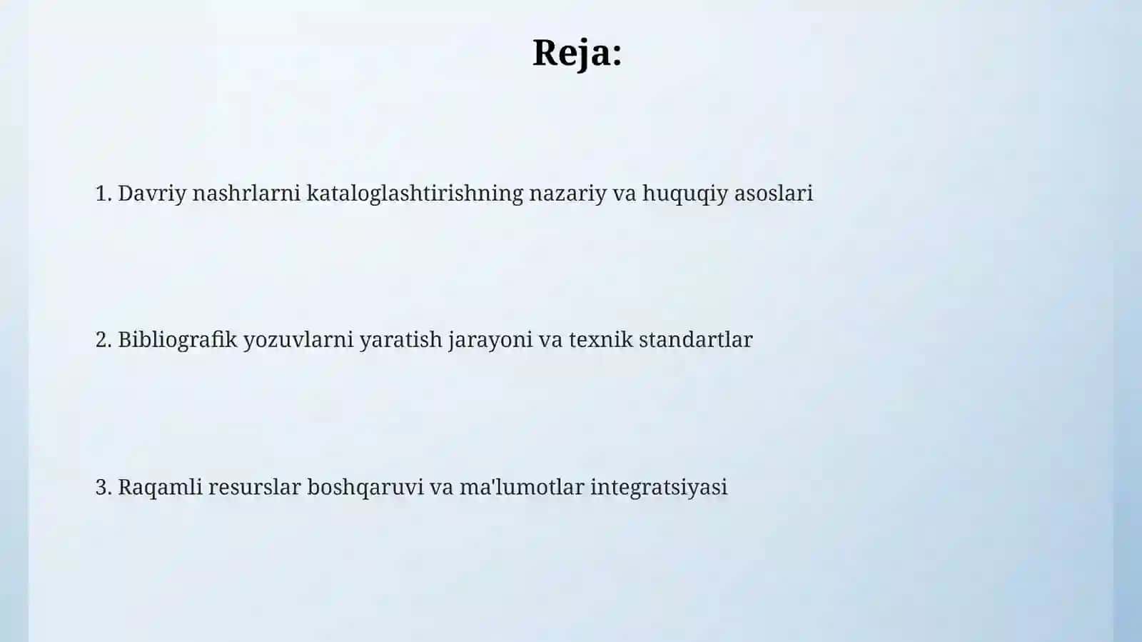 Sarlavhali nashrlarga biblografik yozuv tuzish 2