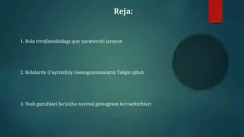 Yoshdagi Bolalarda Gemogramma va uning Interpritatsiyasi 2