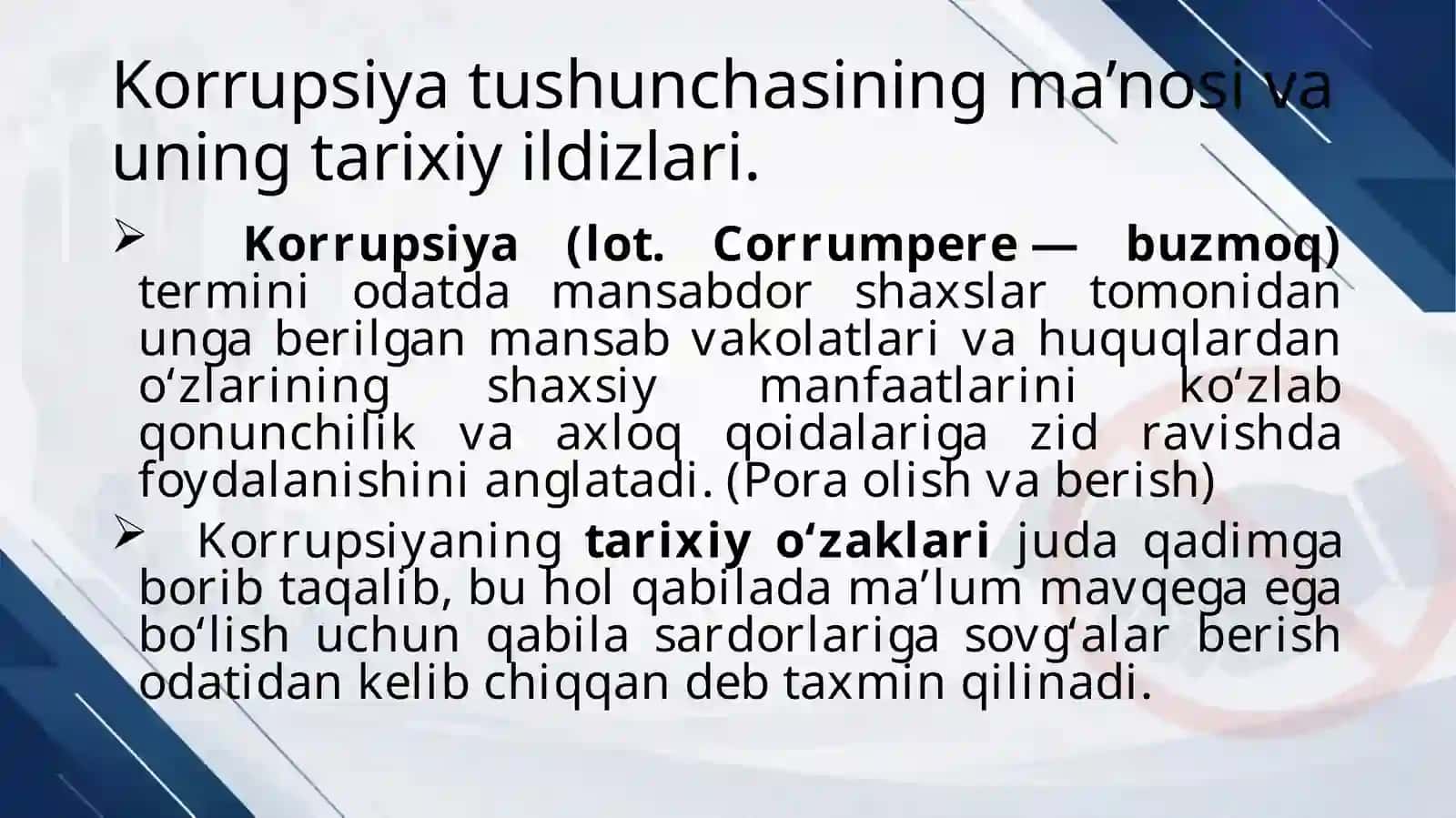 Korrupsiyaning mohiyati, oqibatlari va unga qarshi kurash mexanizmlari 2