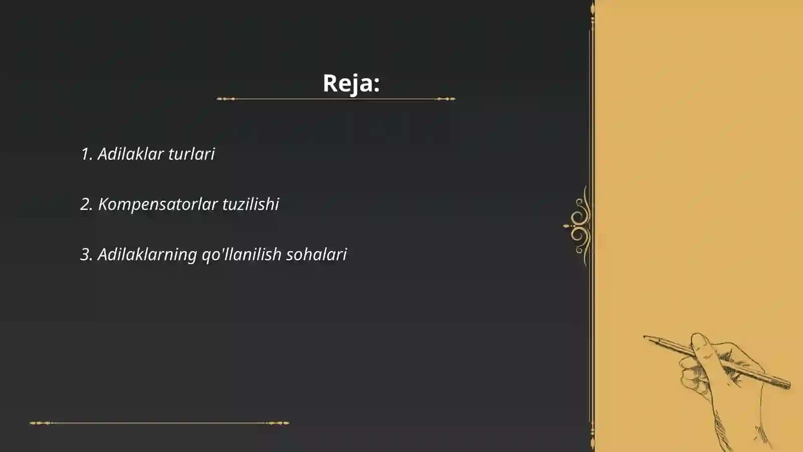 Adilak va kompesatorlar 2