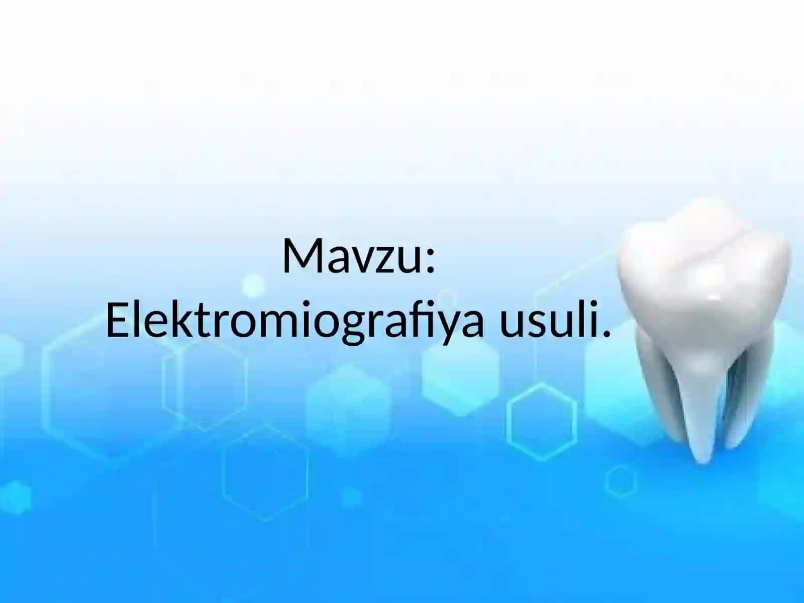 Elektromiografiya usuli. 2