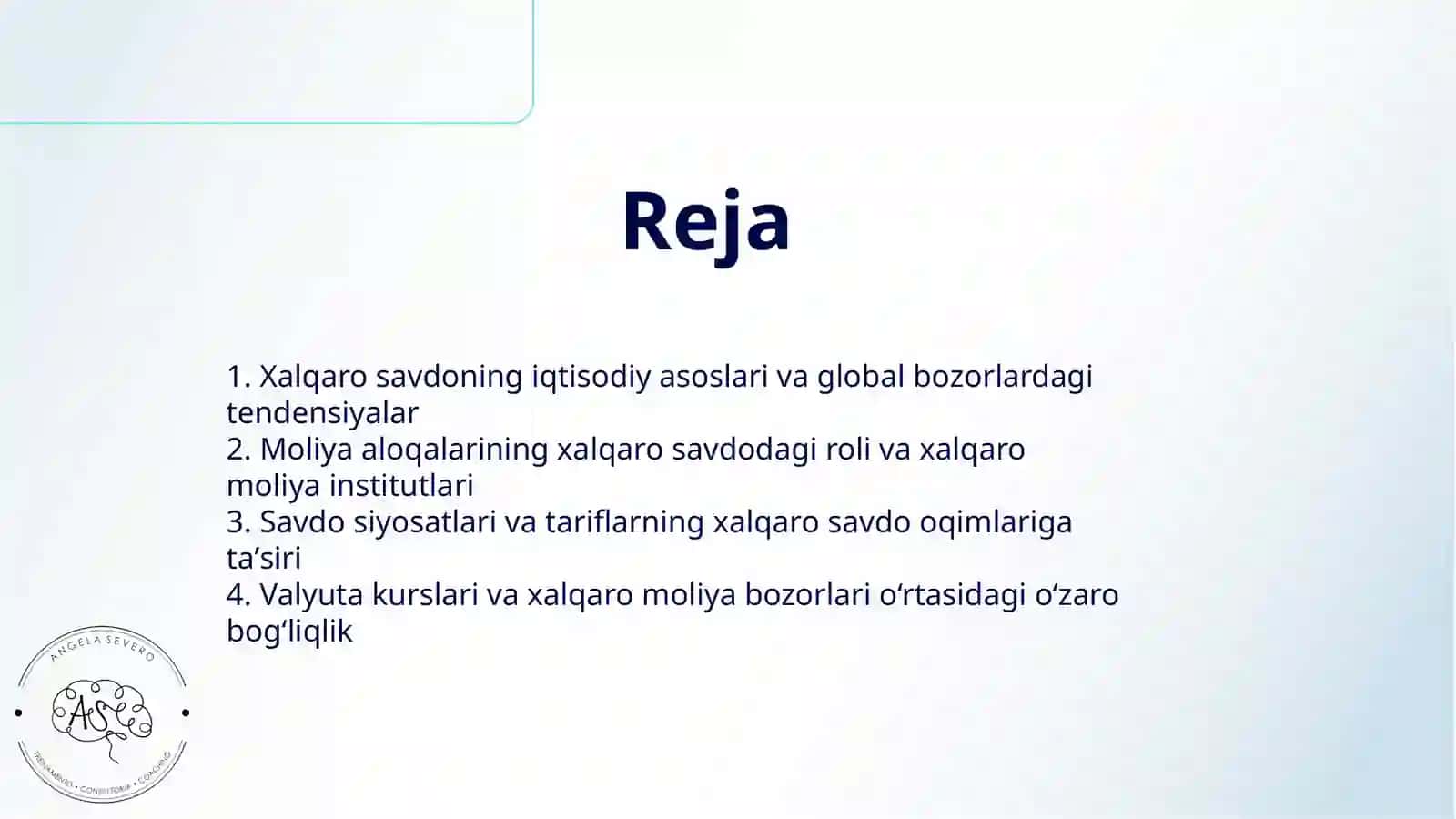 XALQARO SAVDO VA MOLIYA ALOQASI 2