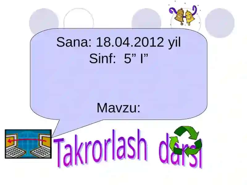 informatika fanidan ochiq darsIshlanmasi 2