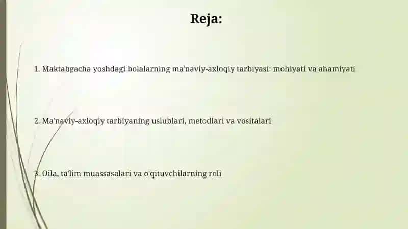 Maktabgacha yoshdagi bolalarning ma'naviy axloqiy tarbiyalash 2