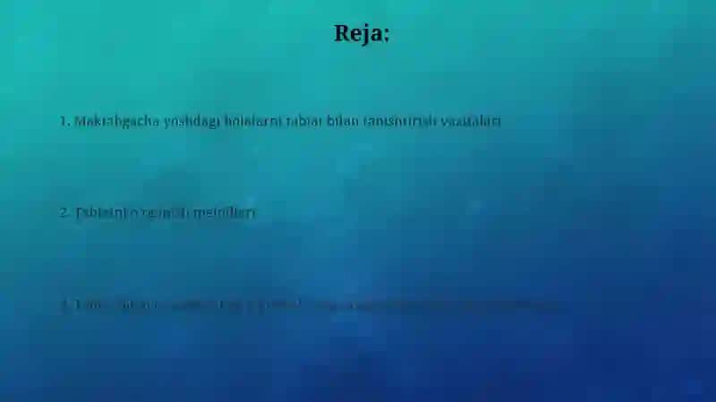 Maktabgacha yoshdagi bolalarni tabiat bilan tanishtirish vazifalari va metodlari 2